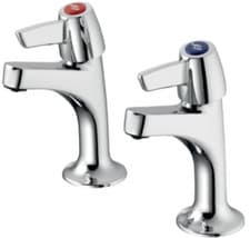 Image of Ideal standard B9885AA SANDRINGHAM 21 HIGH NECK KITCHEN PILLAR TAPS WITH LEVERS