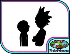 Image of Rick and Morty H Vinyl Sticker Car Van Truck Laptop Tablet Window Wall Art