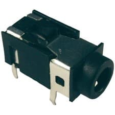 Image of Cliff FC68129 3.5mm Audio Jack Socket, Horizontal Mount, 4 Pins, Black