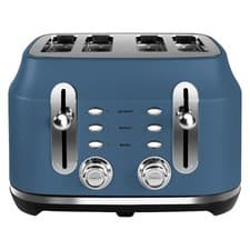 Image of Rangemaster Classic 4 Slice Toaster – Stone Blue  Wide Slots & Varia RMCL4S304SB