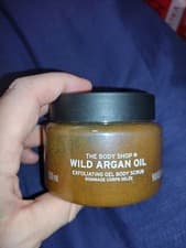 Image of The Body Shop Wild Argan Oil Exfoliating Gel Body Scrub, 250ml Discontinued New
