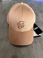 Image of Hugo Boss Cap Beige Tan Logo Adjustable Strap Hat BNWT