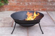 Image of LARGE Cast Iron Fire Bowl Patio Heater Fire Pit Garden Firepit Solid Cast Iron