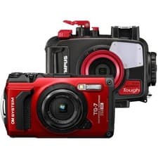 Image of OM SYSTEM Tough TG-7 Digital Camera and PT-059 Underwater Housing Kit