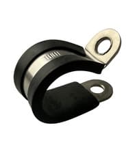Image of Rubber Lined P Clips Cable Mounting Hose Pipe Clamp Stainless Steel & W1