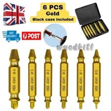 Image of 6PCS Broken Damaged Screw Extractor Remover Set Stripped Head Screws Nuts Bolts