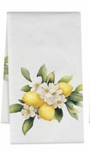 Image of LEMONS/FRUIT/FLORAL DESIGN-Kitchen Waffle Tea Towel, Decorative Absorbent NEW