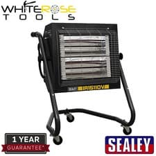 Image of Sealey Infrared Heater 1.2/2.4kW 110V Space Heater LED Display Garage Workshop