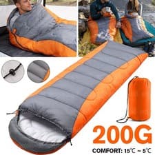 Image of 4 Season Single Sleeping Bag Waterproof Outdoor Camping Hiking Envelope Bags NEW