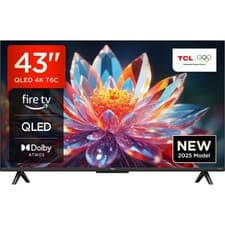 Image of TCL 43T6C-UK 43 Inch QLED 4K Ultra HD Smart TV Bluetooth WiFi