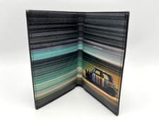 Image of Paul Smith MINI 'Blur' Signature Stripe Credit Card Black Leather Wallet