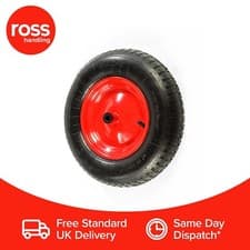 Image of 350mm Chillington Replacement Wheelbarrow Wheel Metal Centre and 14mm Plain Bore