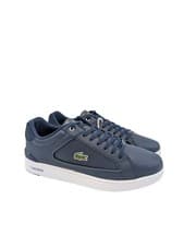Image of Lacoste Deviation 3.0 Trainers Navy Blue Leather Mens Size UK 8 9 10 11