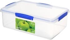 Image of Sistema Klip It Clear Food Storage Container With Blue Seal Clips 7 Litre