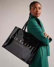 Image of Ted Baker Abbycon RRP £65 Icon Tote Bag black large uni school work XL genuine