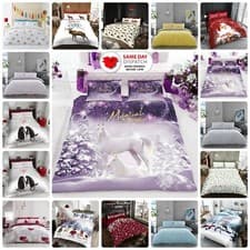 Image of CHRISTMAS DUVET COVER SET XMAS Bedding SANTA Ultra Soft & Warm Quilt Covers SALE