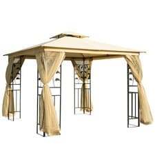 Image of Outsunny 3 x 3(m) Patio Garden Metal Gazebo Marquee Tent Canopy Shelter Pavilion