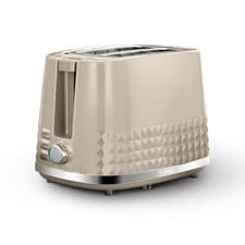 Image of TOWER T20082MSH Solitaire 2 Slice Wide Slot Toaster, 850 W, Latte