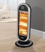 Image of SupaWarm Deluxe Slim Oscillating Portable Halogen Heater 1200W - 3 Heat Settings