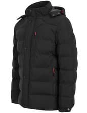 Image of Tokyo Laundry Puffer Coat Hooded Quilted Warm Thick Winter Jacket Zip Pockets