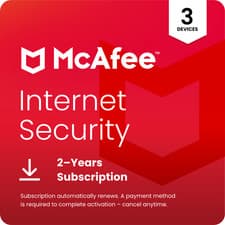 Image of McAfee Internet Security 2026 - 3 Device 2 Year [Download] - 5 Minute Delivery