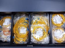 Image of OS2 9/125 Single Mode LC-SC Duplex Fiber Patch Cable 1 2 3 mtr Yellow