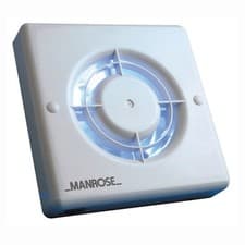 Image of Manrose XF100T 100mm 4 Inch Bathroom Kitchen Extractor Fan with Timer Axial Fan