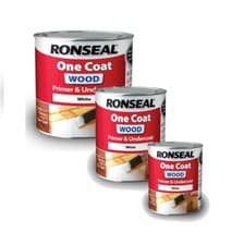 Image of Ronseal  One Coat Wood Primer and Undercoat White  250ml  750ml  2.5L