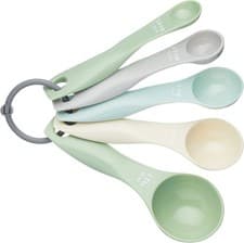 Image of Colourworks Measuring Spoon Set of 5 Spoons with Conversions for Baking and Cook