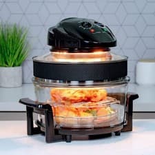 Image of Quest Large Halogen Convection Air Fryer Oven with Extender Ring & Timer / 17L