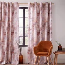 Image of Voyage Maison Monet Azuriteam Eyelet Heading, LINED Curtains, W 167 x DROP 228cm