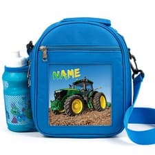 Image of Personalised Lunch Bag Tractor Insulated Cool Bag School Lunch Strap Farm ST753