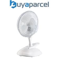 Image of Draper 08710 230V Clip-On Desk Fan, 6"/150mm, 15W