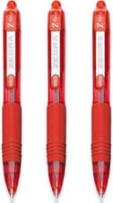 Image of Zebra Z-Grip Smooth Mini Retractable Ballpoint Pens - 1.0Mm - Red - Pack of 3