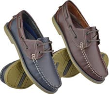 Image of Mens Leather Boat Deck Moccasin Casual Lace Up Walking Driving Loafer Shoes Size