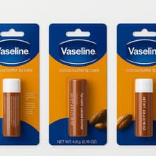 Image of Vaseline Cocoa Butter Lip Care 3 Pack – Moisturising Lip Balm Sticks