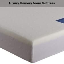 Image of STORAGE OTTOMAN GAS LIFT DOUBLE OR KING SIZE LEATHER BEDS + MEMORY FOAM MATTRESS