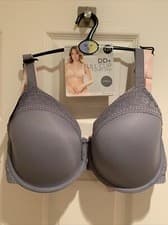 Image of M&S 2 Pack Underwired Full Cup T-Shirt Bras Smoke Blue Pale Pink Size 30H