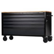 Image of BUNKER 5-Drawer Workbench Roller Tool Cabinet, 61in, Grey (Damaged Packaging) UK