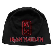 Image of Iron Maiden Beanie Hat Senjutsu Band Logo new Official Black jersey One Size