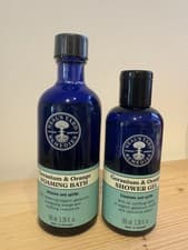 Image of Neal’s Yard Remedies Geranium & Orange Shower Gel 100ml & Foaming Bath 100ml