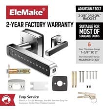 Image of Smart Door Lock, Fingerprint Door Lock, Smart Lever Door Lock with Bluetooth APP