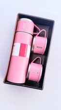 Image of 500ml Stainless Steel Vacuum Flask with 3 Cups £5.25