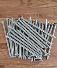 Image of 100mm GALVANISED ROUND WIRE 4 INCH NAILS TIMBER FLAT HEAD GENERAL PURPOSE WOOD