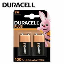 Image of Duracell Plus 9V PP3 Alkaline Batteries 1.5V 6LR61 2PK