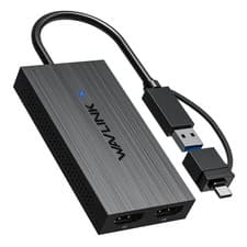 Image of WAVLINK USB 3.1/USB C to Dual HDMI Adapter DisplayLink Dual 4K@60Hz Monitor USB