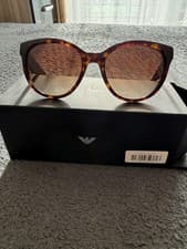 Image of Emporio Armani Sunglasses EA4176 502573 Shiny Brown Havana Brown New