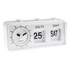 Image of Retro Vintage Style Calendar Flip Alarm Clock - Day & Date Display - FREE DELIVE
