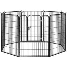 Image of PawHut 8 Panels Heavy Duty Puppy Play Pen for Large, Medium Dogs 100Hcm