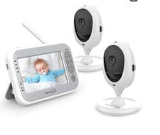 Image of JSLBtech video baby monitor with dual camera function and 2 cameras included